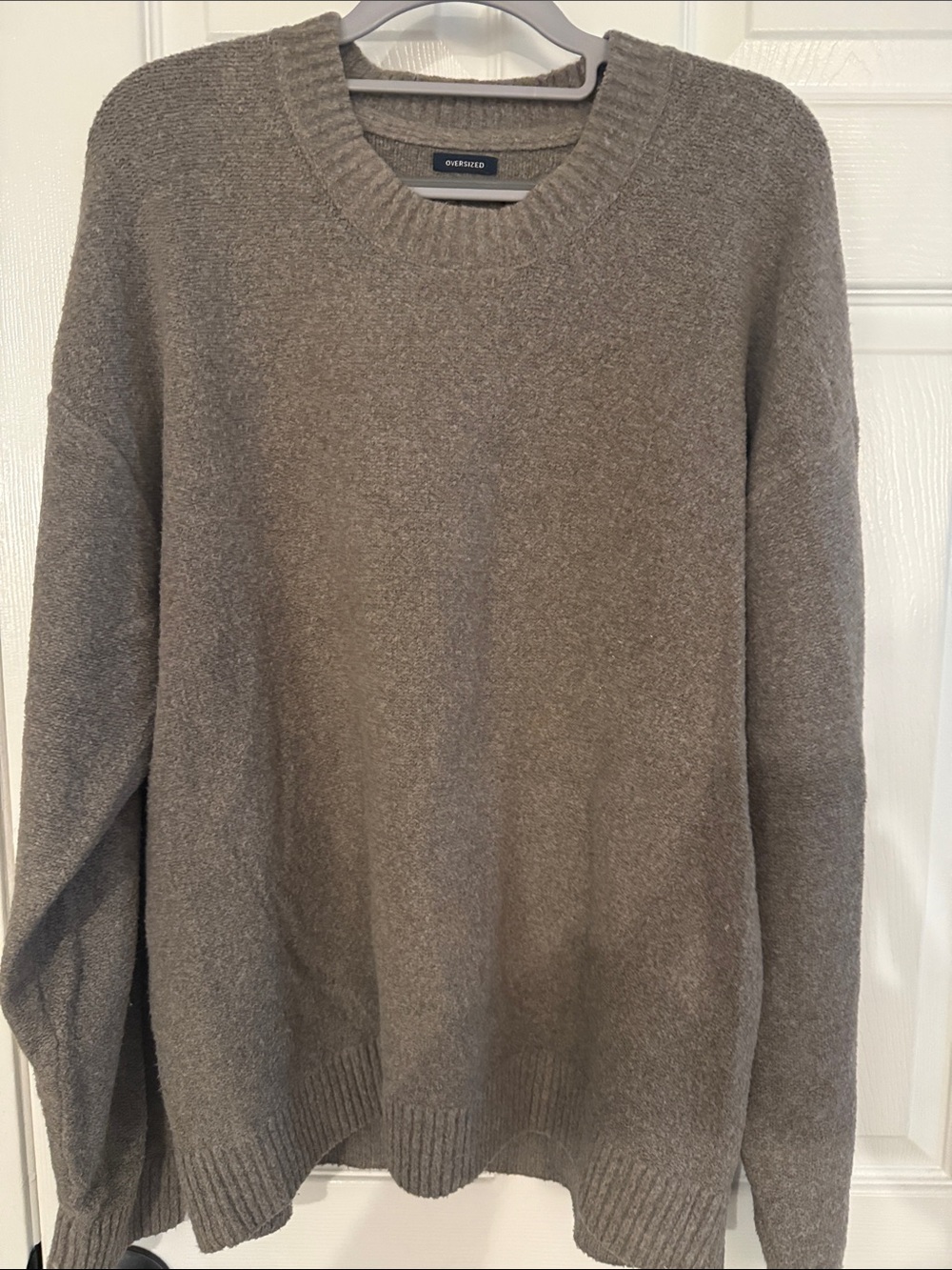 Abercrombie & Fitch Oversized Crewneck Men’s Sweater - Taupe